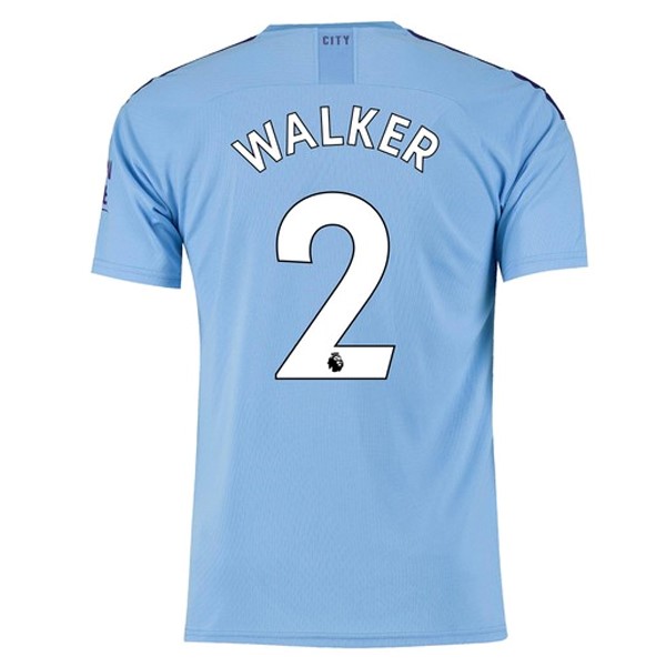Camiseta Manchester City NO.2 Walker 1ª 2019-2020 Azul
